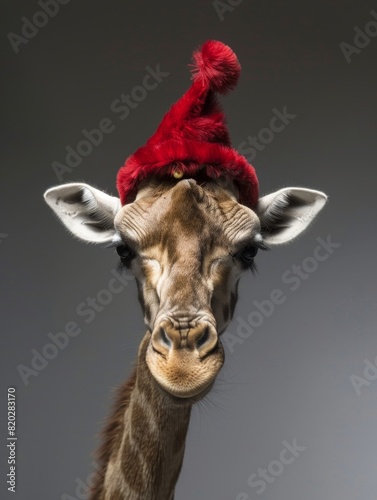 Christmas giraffe © megavectors