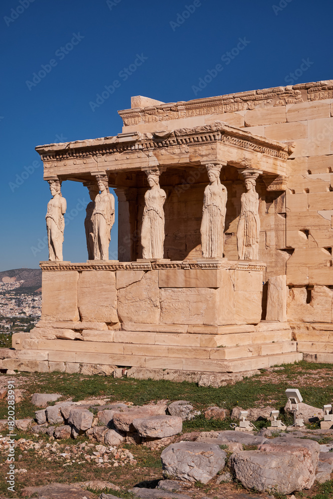 The Caryatid porch of the Erechtheion in Athens, Greece The Caryatid porch of the Erechtheion in Athens, Greece