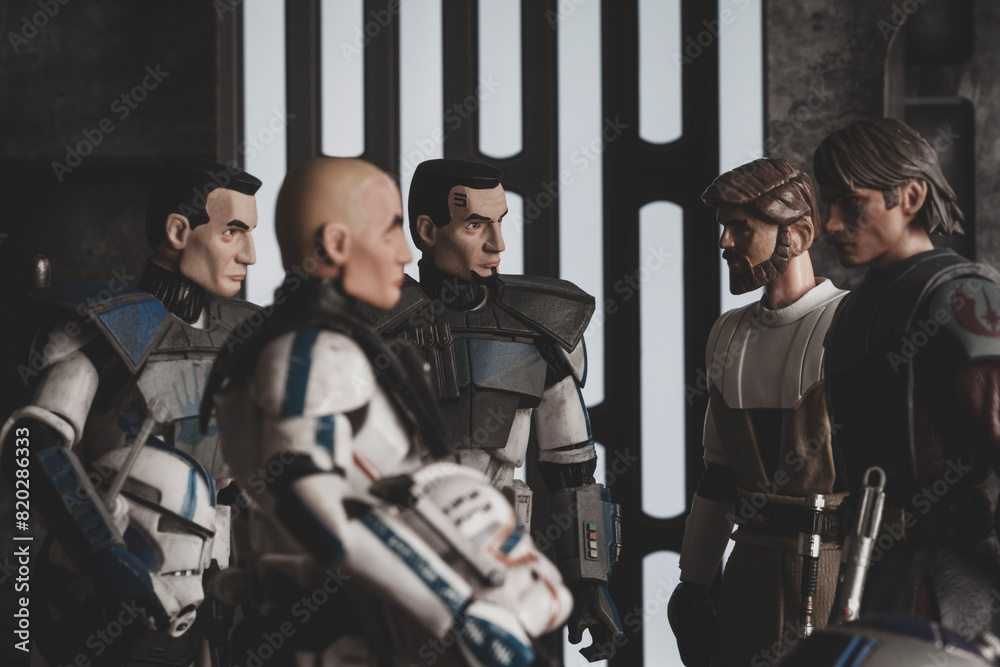 NEW YORK USA, MAY 20 2024 Scene from Star Wars the Clone Wars with