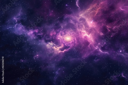 Beautiful galaxy background with vibrant colors © ibhonk