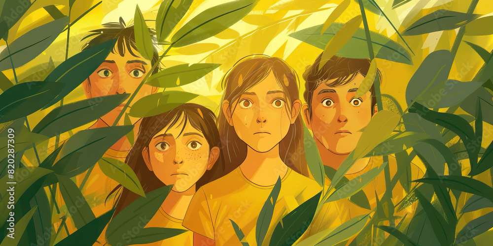 Hidden in Plain Sight A warm yellow seemingly normal family, hiding