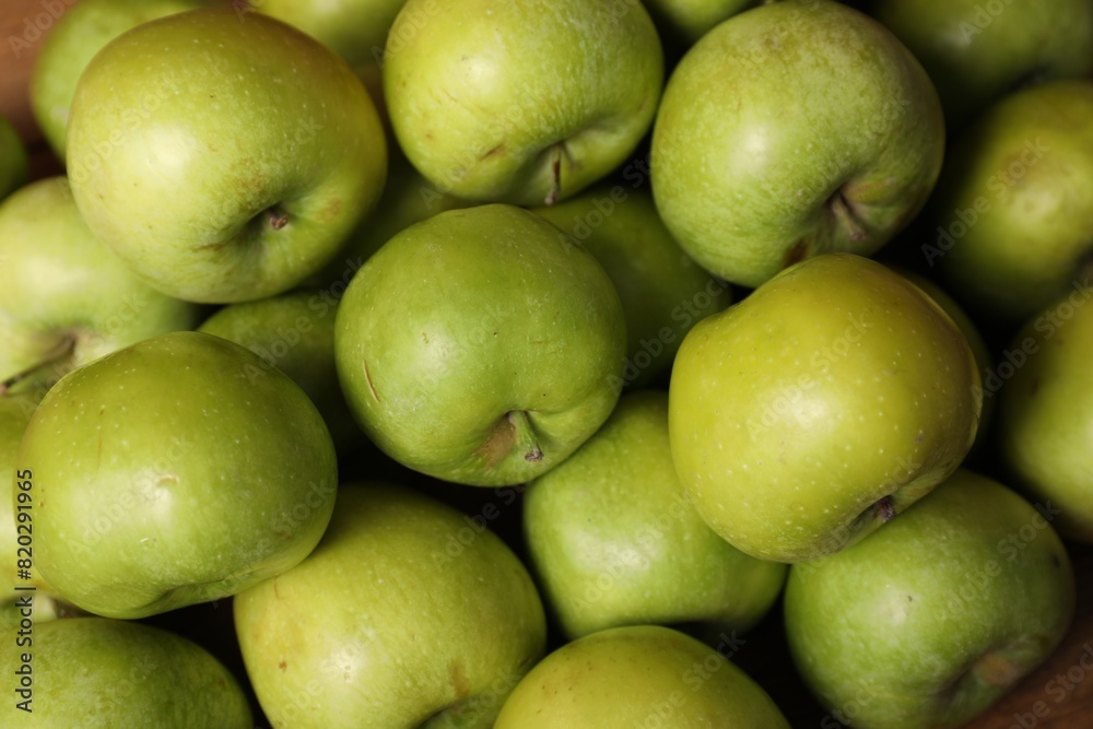Fresh ripe green apples as background, closeup Fresh ripe green apples as background, closeup