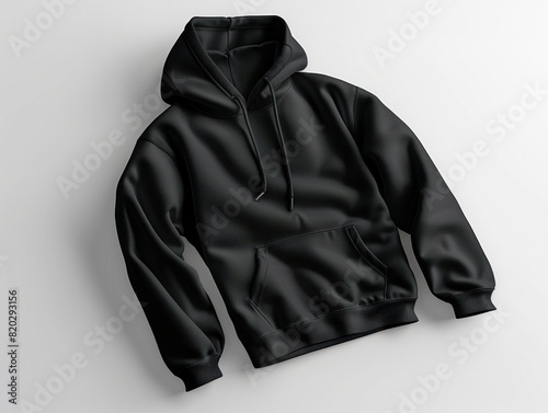 Blank black hoodie template mockup in white background © H_designs