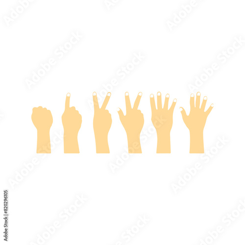 numbers hand gestures