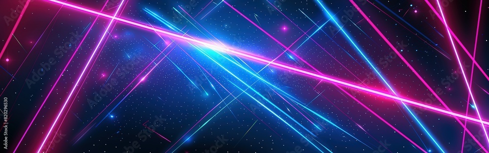 pink blue neon lines, geometric shapes, virtual space, ultraviolet light, 80's style, retro disco, fashion laser show, abstract background pink blue neon lines, geometric shapes, virtual space, ultraviolet light, 80's style, retro disco, fashion laser show, abstract background