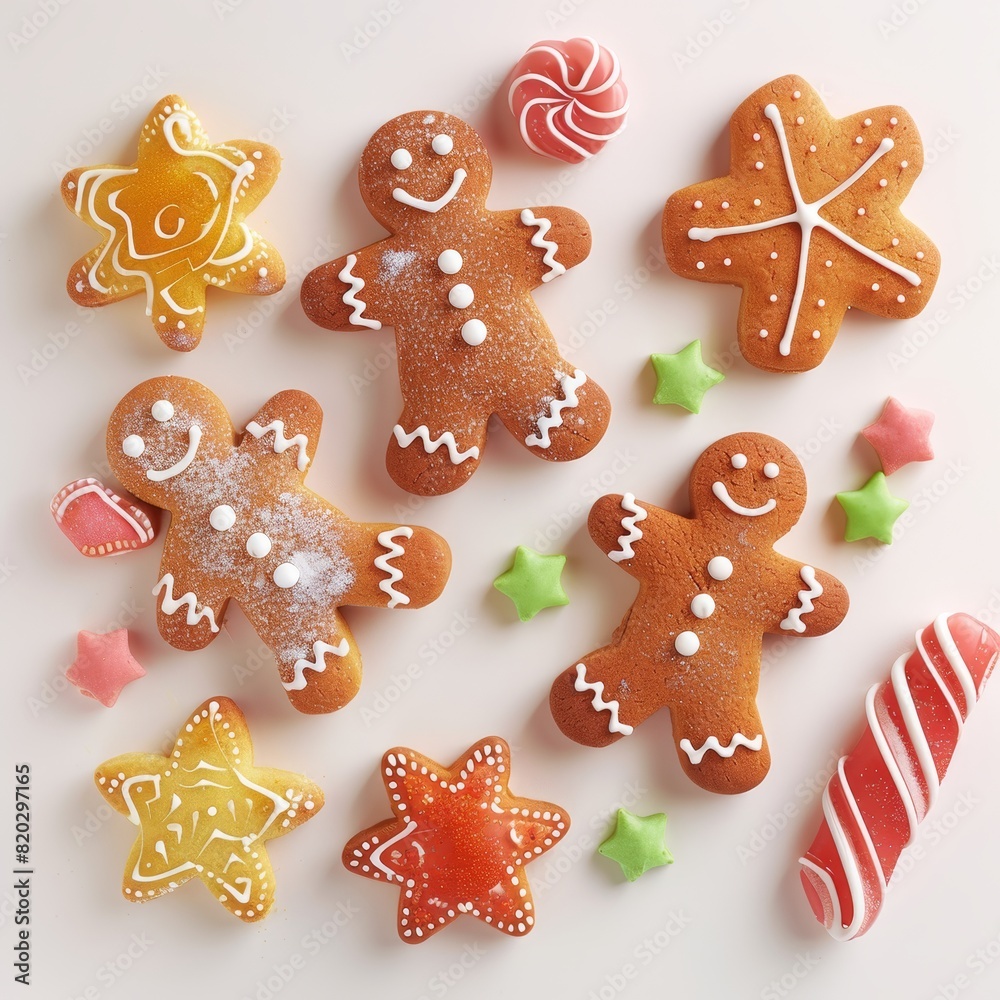 Christmas background with gingerbread cookie man Christmas background with gingerbread cookie man