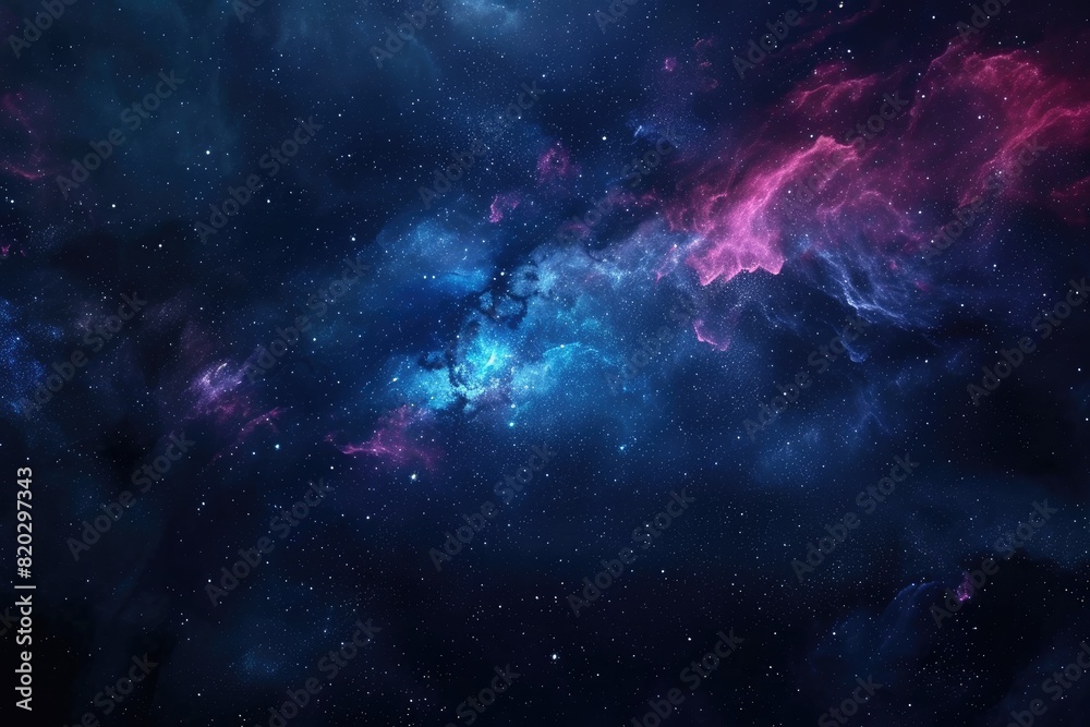 Fototapeta premium Colorful galaxy with cosmic dust and nebulas