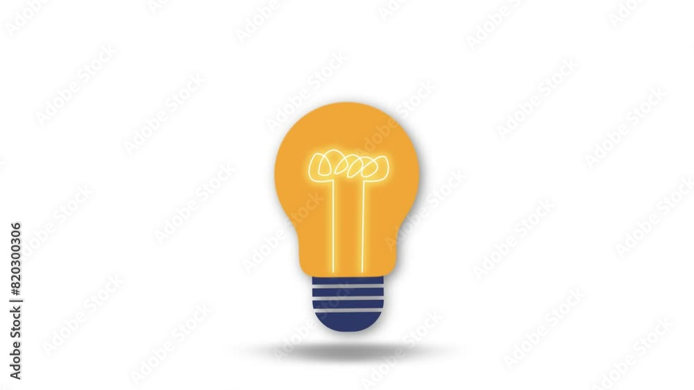 Animation of light bulb idea and rays shine. Concept of a great bright idea. Looking for answer, brainstorm, solution of the problem, invention. Animation of light bulb idea and rays shine. Concept of a great bright idea. Looking for answer, brainstorm, solution of the problem, invention.