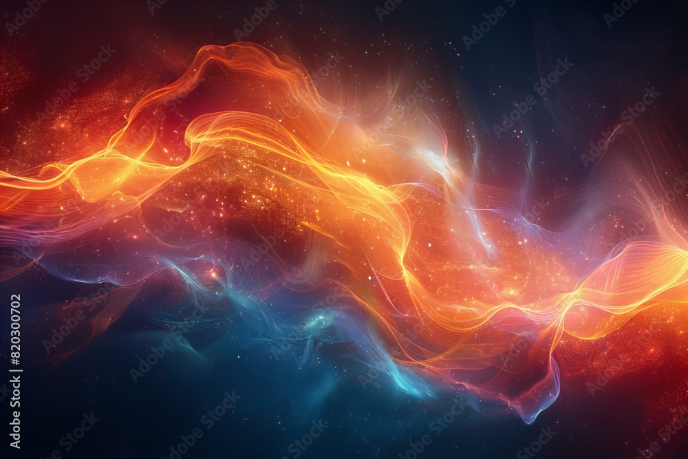Close-up of vibrant fiery smoke pattern Close-up of vibrant fiery smoke pattern