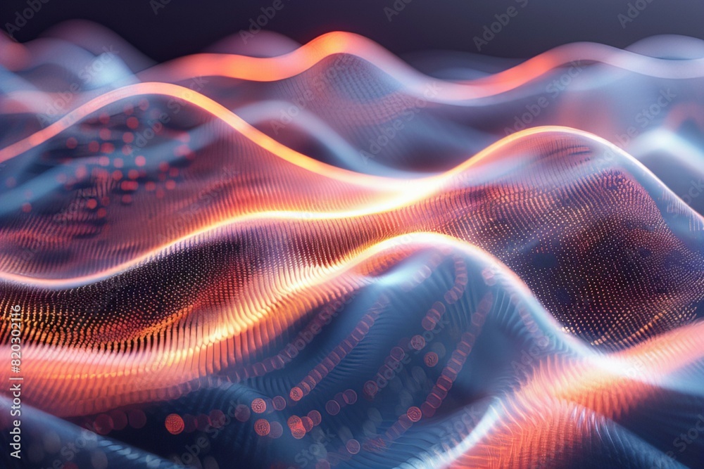 Fototapeta premium A wave of light with blurred background