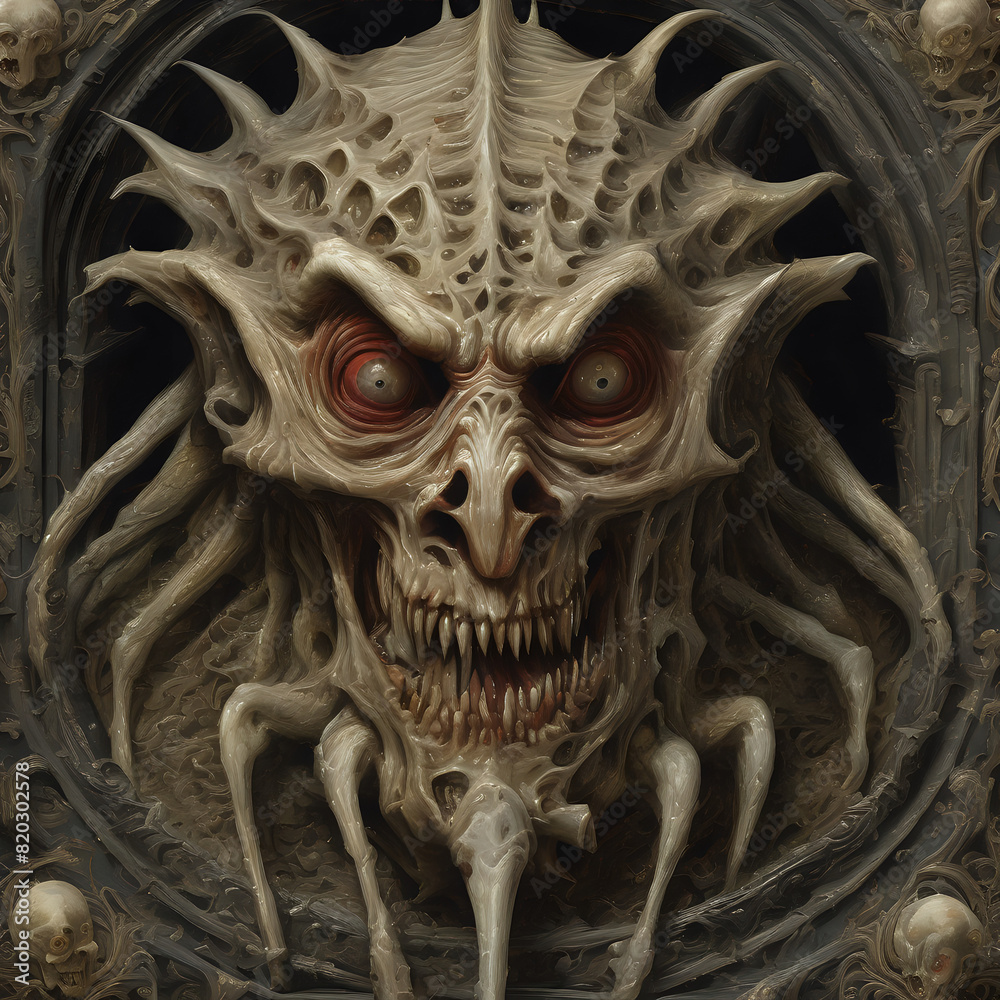 Naklejka premium Horror in the shadows