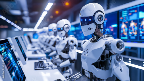 Automation in Action  Advanced Humanoid Robots Operating in a High-Tech Command Center