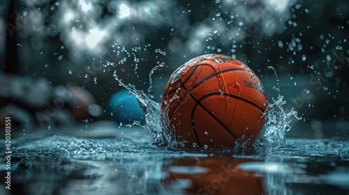 Save to Library Download Preview Preview Crop Find Similar FILE  : 732773468 Submerged basketball with splashing water. realistic © Nabeel