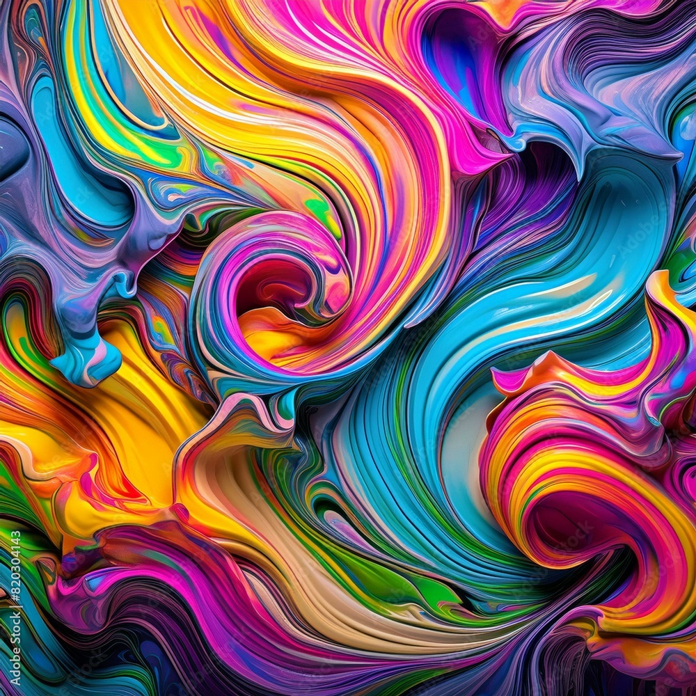 Colorful Abstract Swirl Background