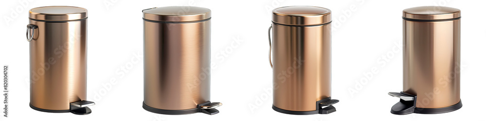 Trash Can isolated on transparent png background. Generative ai Trash Can isolated on transparent png background. Generative ai