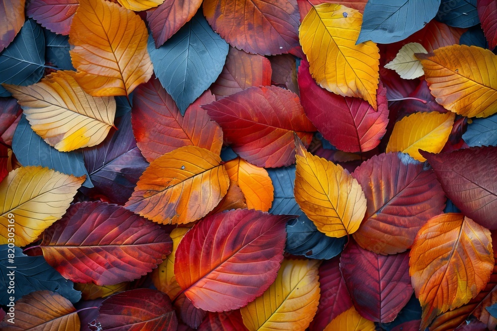 Close up of fallen leaves on the ground Close up of fallen leaves on the ground