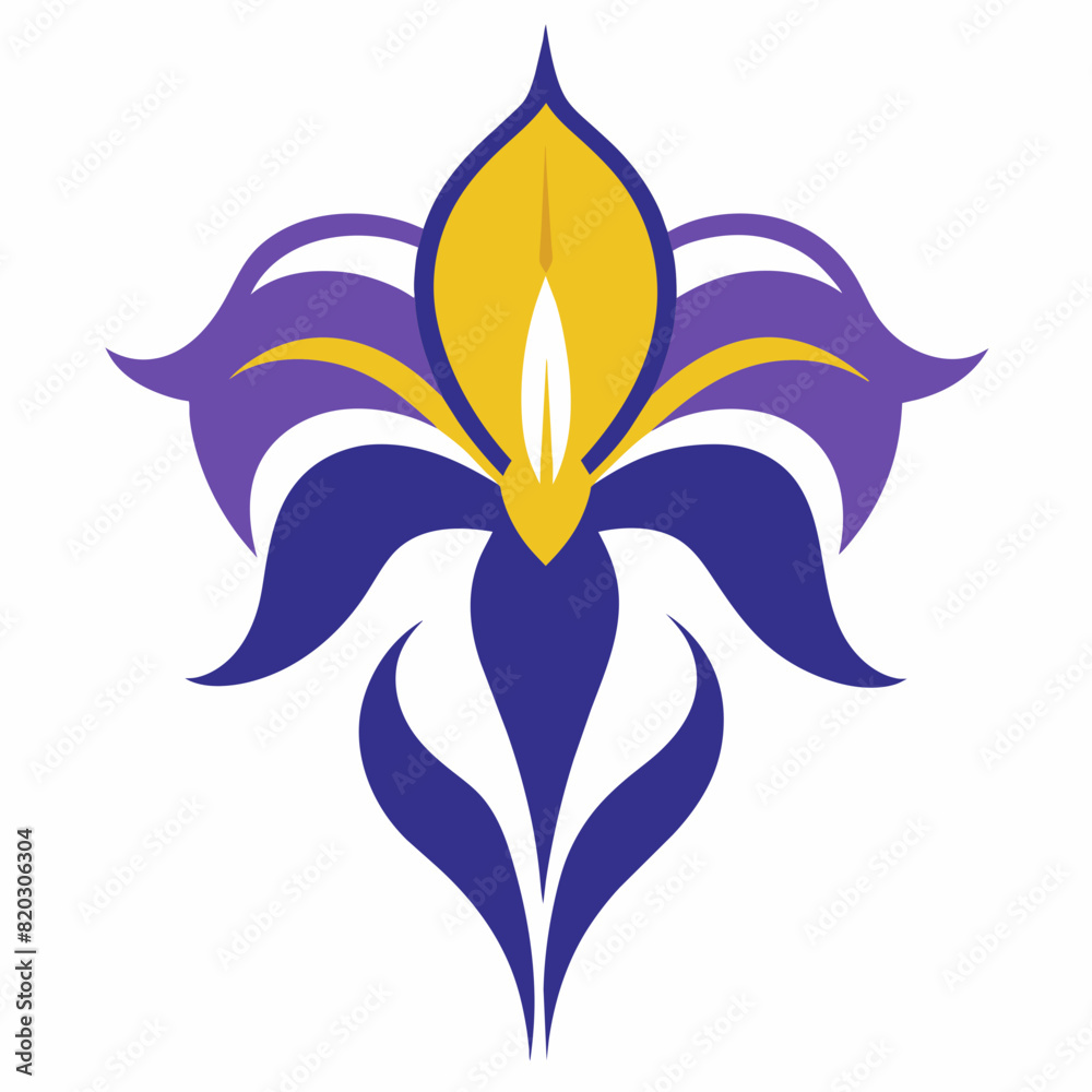 Iris Flower logo vector,unique 
