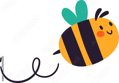 Flying Bee Cartoon