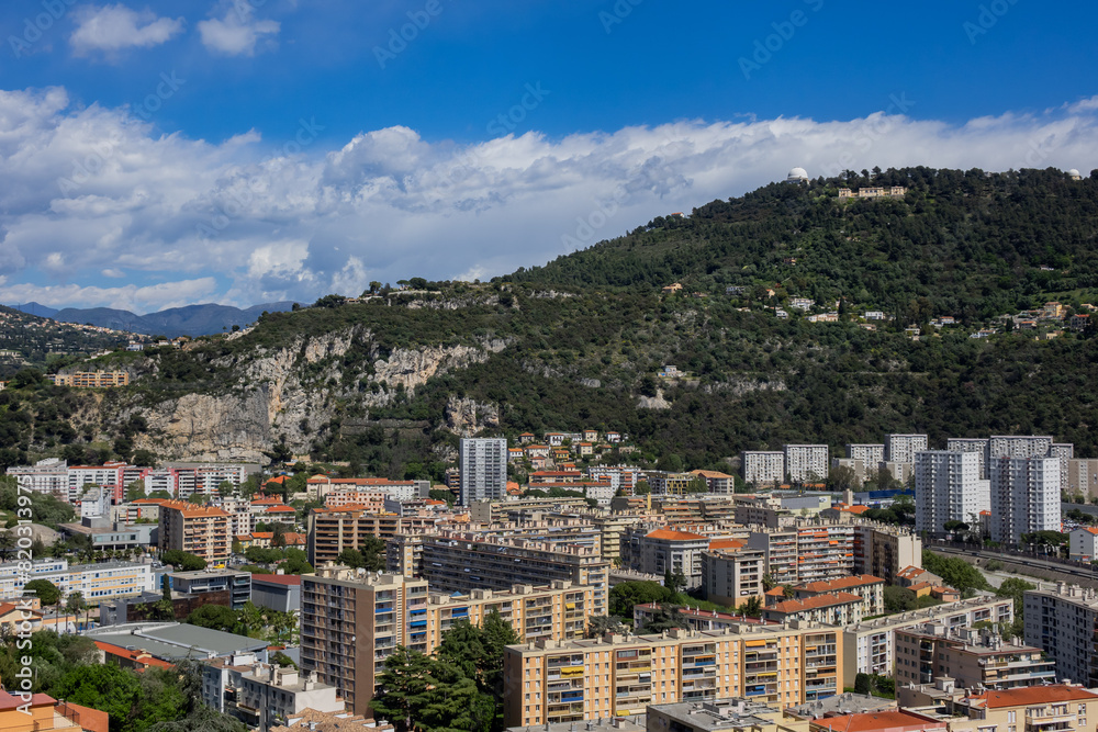 Panoramic view of City of Nice. Nice - luxury resort of French Riviera, France.