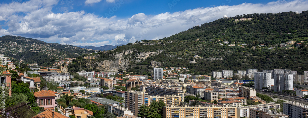 Panoramic view of City of Nice. Nice - luxury resort of French Riviera, France.