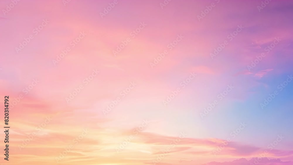 Tranquil and peaceful pink, purple, and orange pastel sunset sky with fluffy clouds, creating a serene and soothing background for meditation, relaxation, and inspiration Tranquil and peaceful pink, purple, and orange pastel sunset sky with fluffy clouds, creating a serene and soothing background for meditation, relaxation, and inspiration