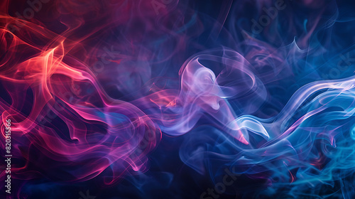 multicolored smoke swirling against a dark background © DigitaArt.Creative