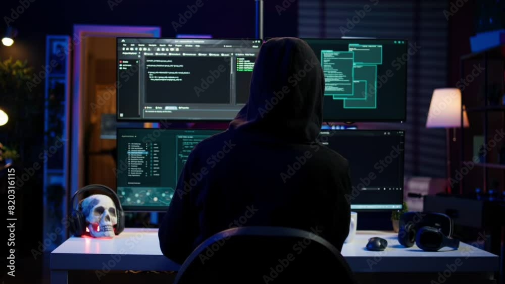 Hacker coding, developing zero day exploit undetectable by antivirus ...