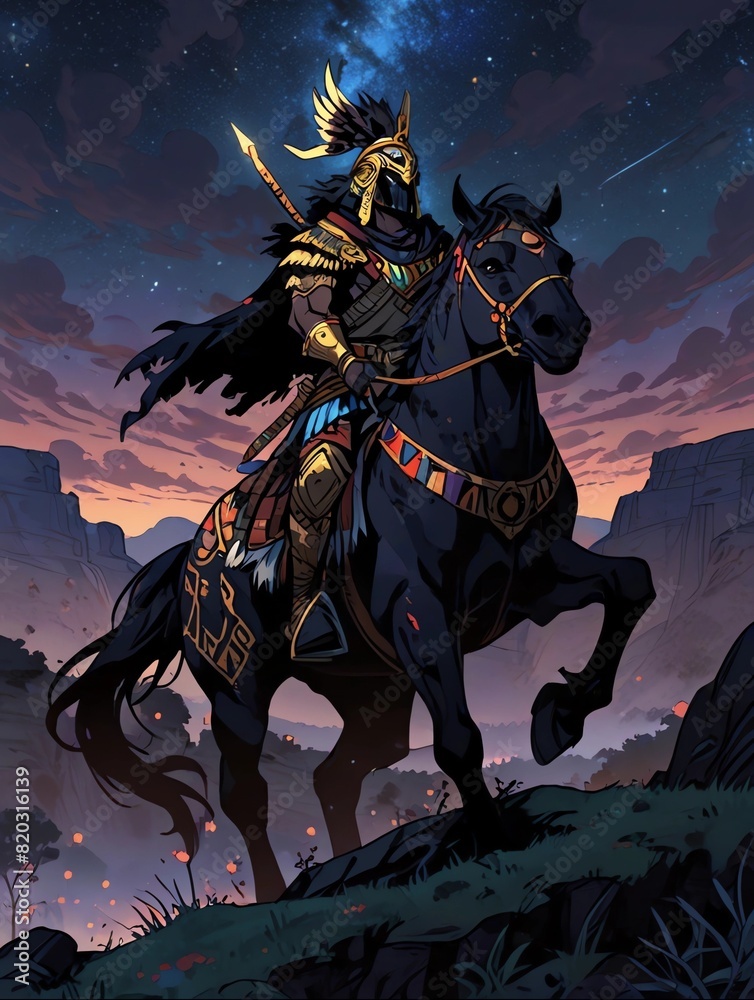Fototapeta premium knight on horseback