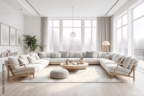 Nordic style  Modern living room  cozy Nordic style modern living rooms