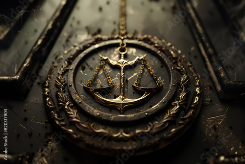 This image features an ornate set of scales, symbolizing justice, balance, and fairness. It's perfect for campaigns related to law, equality, and legal services