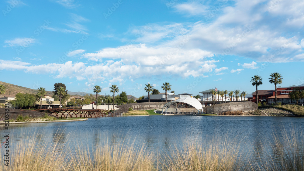 Scenic view of Dos Lagos in Corona California Scenic view of Dos Lagos in Corona California