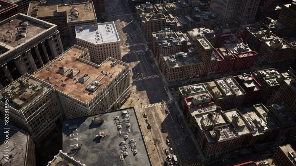 A Bird's Eye View of a Bustling Cityscape A Bird's Eye View of a Bustling Cityscape