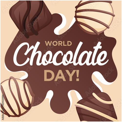 World Chocolate Day Banner Post photo