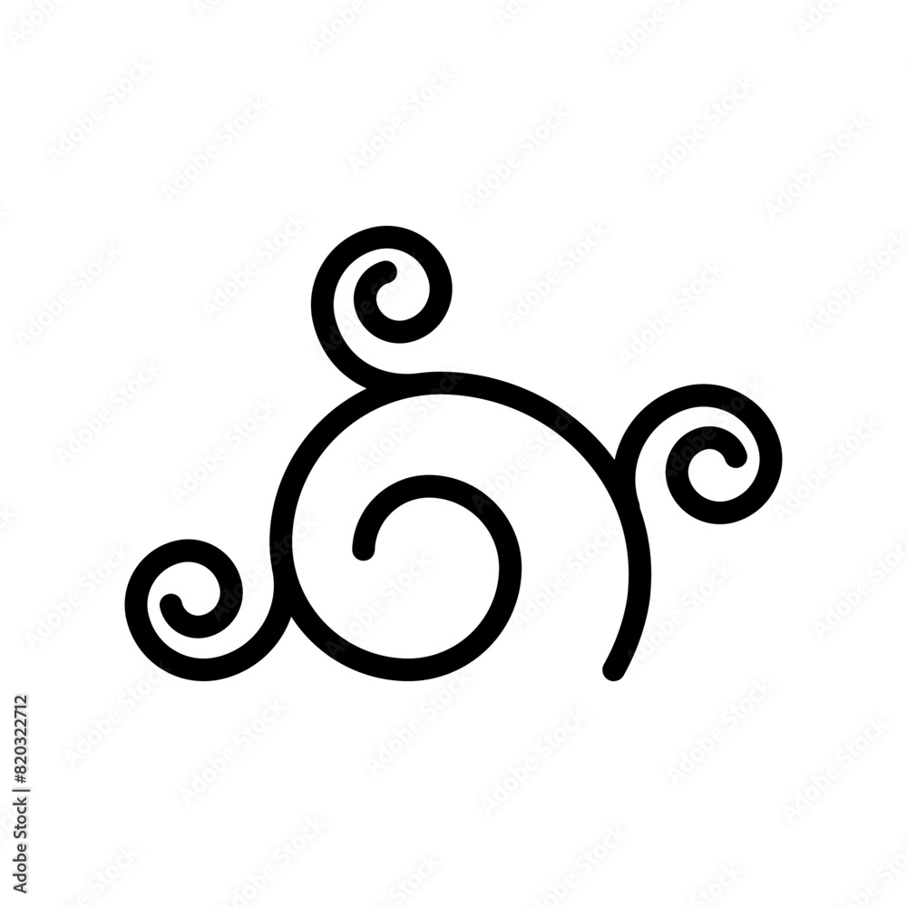 Swirl decoration icon template Swirl decoration icon template
