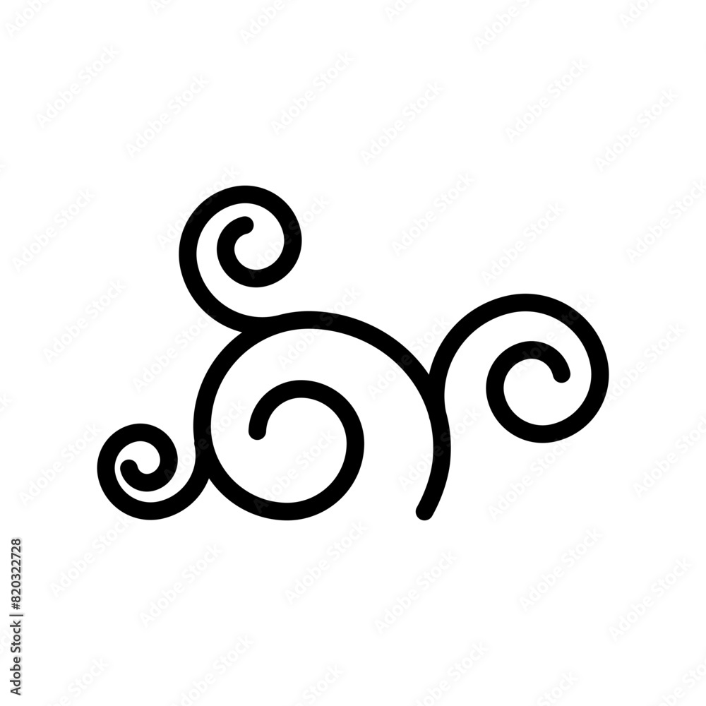 Swirl decoration icon template Swirl decoration icon template