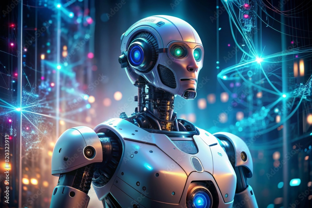 robotic ai.futuristic technology or machine learning concepts.Generative robotic ai.futuristic technology or machine learning concepts.Generative
