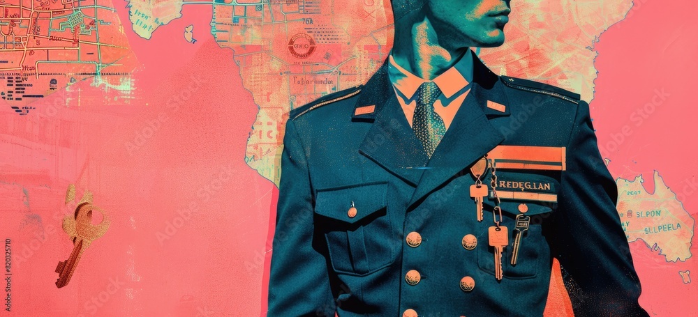 The photo shows a man in military uniform with many medals on his chest ...