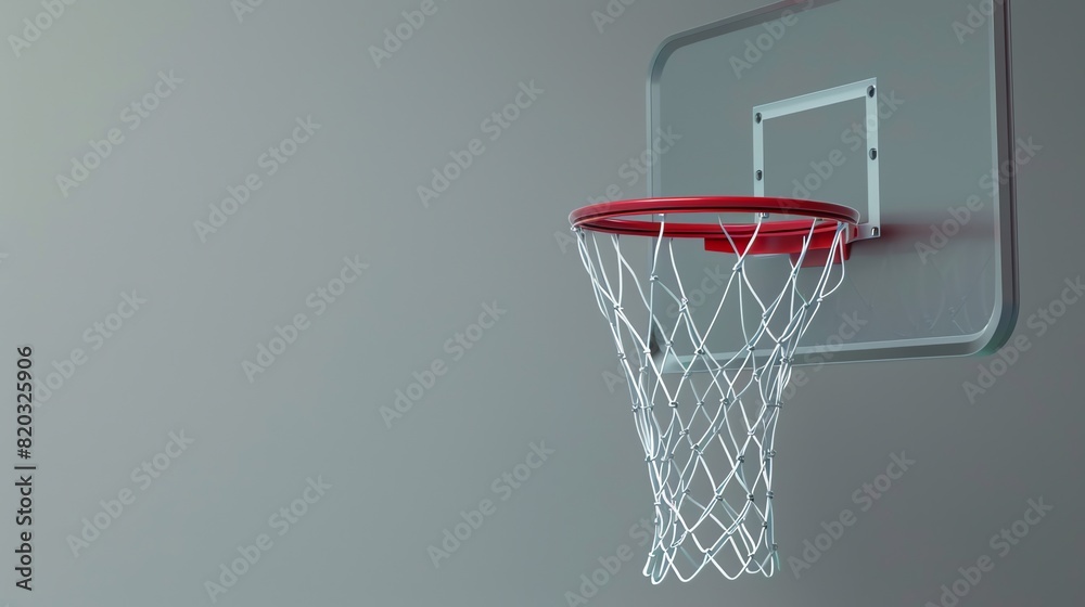 A basketball hoop is mounted on a backboard. The hoop is made of metal and has a red rim. The backboard is made of glass. A basketball hoop is mounted on a backboard. The hoop is made of metal and has a red rim. The backboard is made of glass.