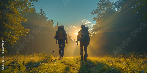 Nature's Calming Influence: Forest Hike with Friends - Discovering Tranquility