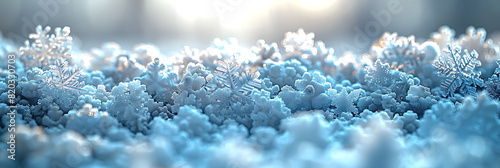 Snowflakes Against Empty Canvas: Minimalistic Winter Scene photo