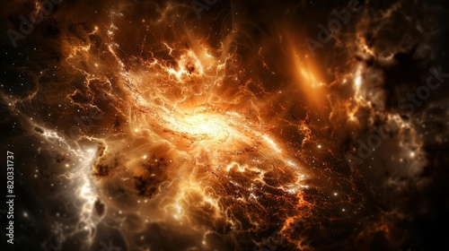 A galaxy embedded within the cosmic webs intricate network of filaments