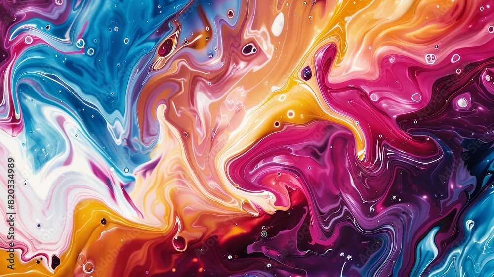 Colorful liquid pattern