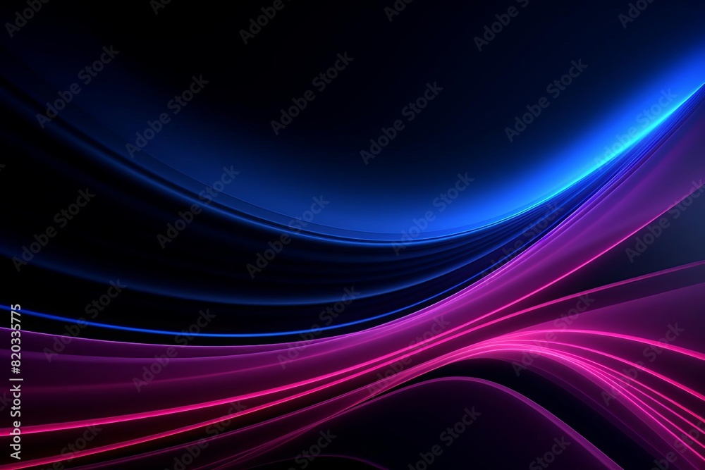 Dark abstract background with neon lines Dark abstract background with neon lines