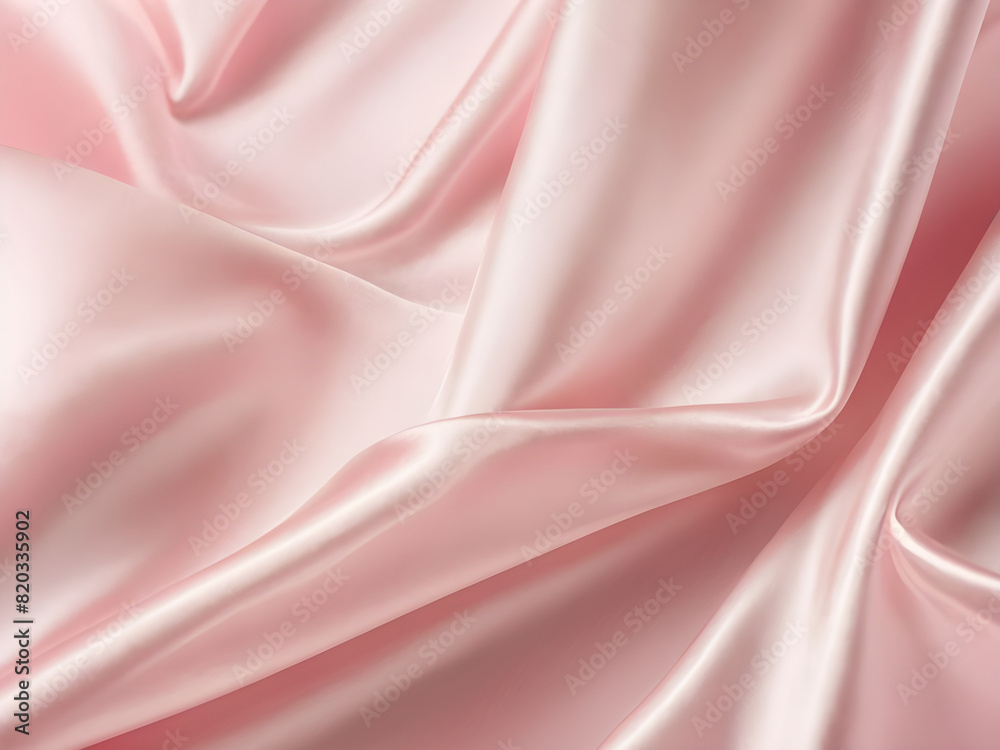 Obraz premium Pink silk folded fabric background.