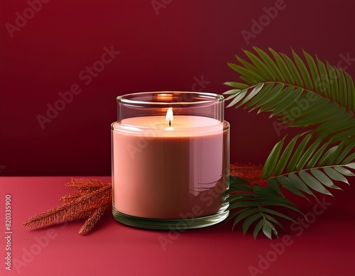Mockup of luxury candle packaging for sophisticated home decor. Features an elegant candle set designed to enhance any living space