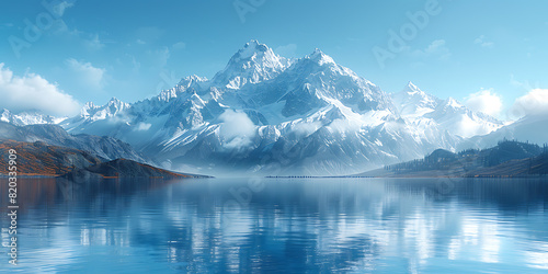 Tranquil Wintry Mountainscape