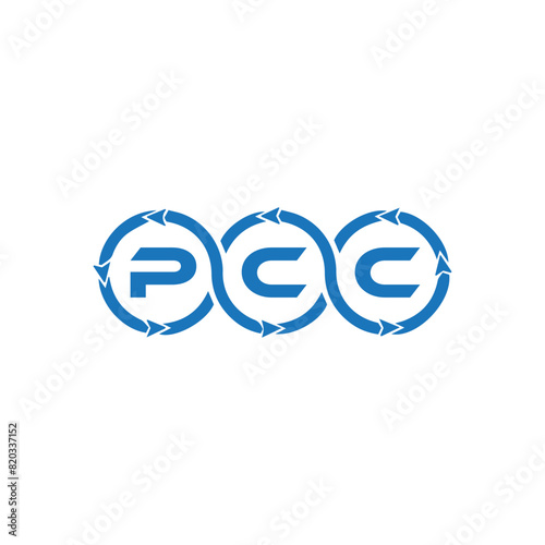 PCC logo. P C C design. White PCC letter. PCC  P C C letter logo design. P C C letter logo design in FIVE  FOUR  THREE  style. letter logo set in one artboard. P C C letter logo vector design.