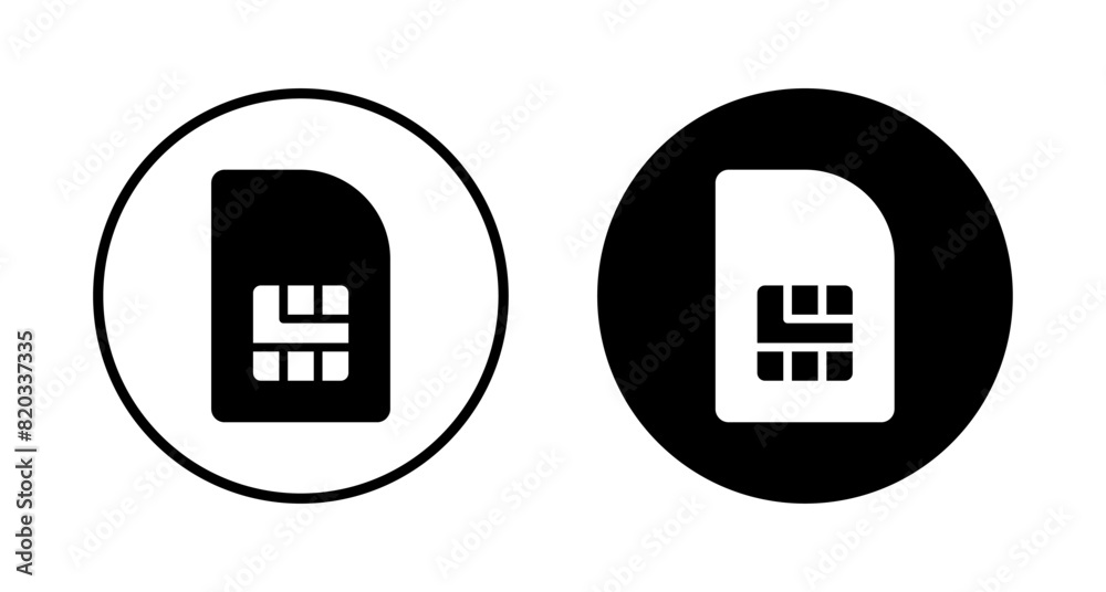 Sim card icon vector isolated on white background. Mobile slot icon. Mobile cellular phone sim card chip. Sim card icon vector isolated on white background. Mobile slot icon. Mobile cellular phone sim card chip.