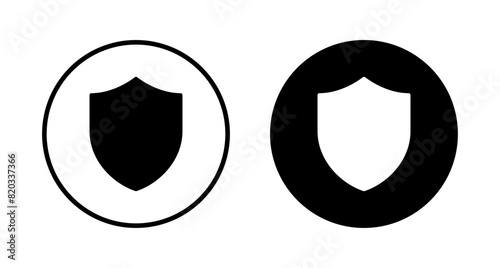 Shield vector vector icon isolated on white background. Protection icon vector. Security vector icon