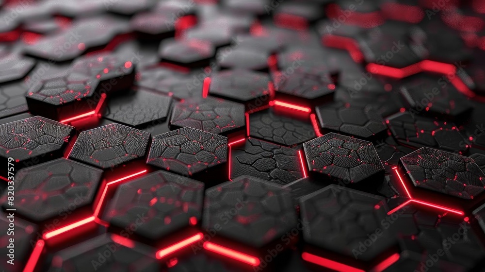 Fototapeta premium Digital hexagon pattern